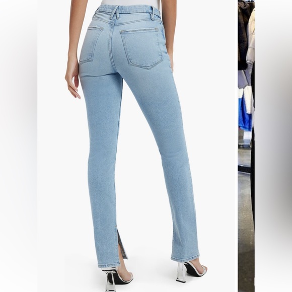 Good American Good Classic Split Hem Stretch Skinny Jeans - Picture 2 of 15
